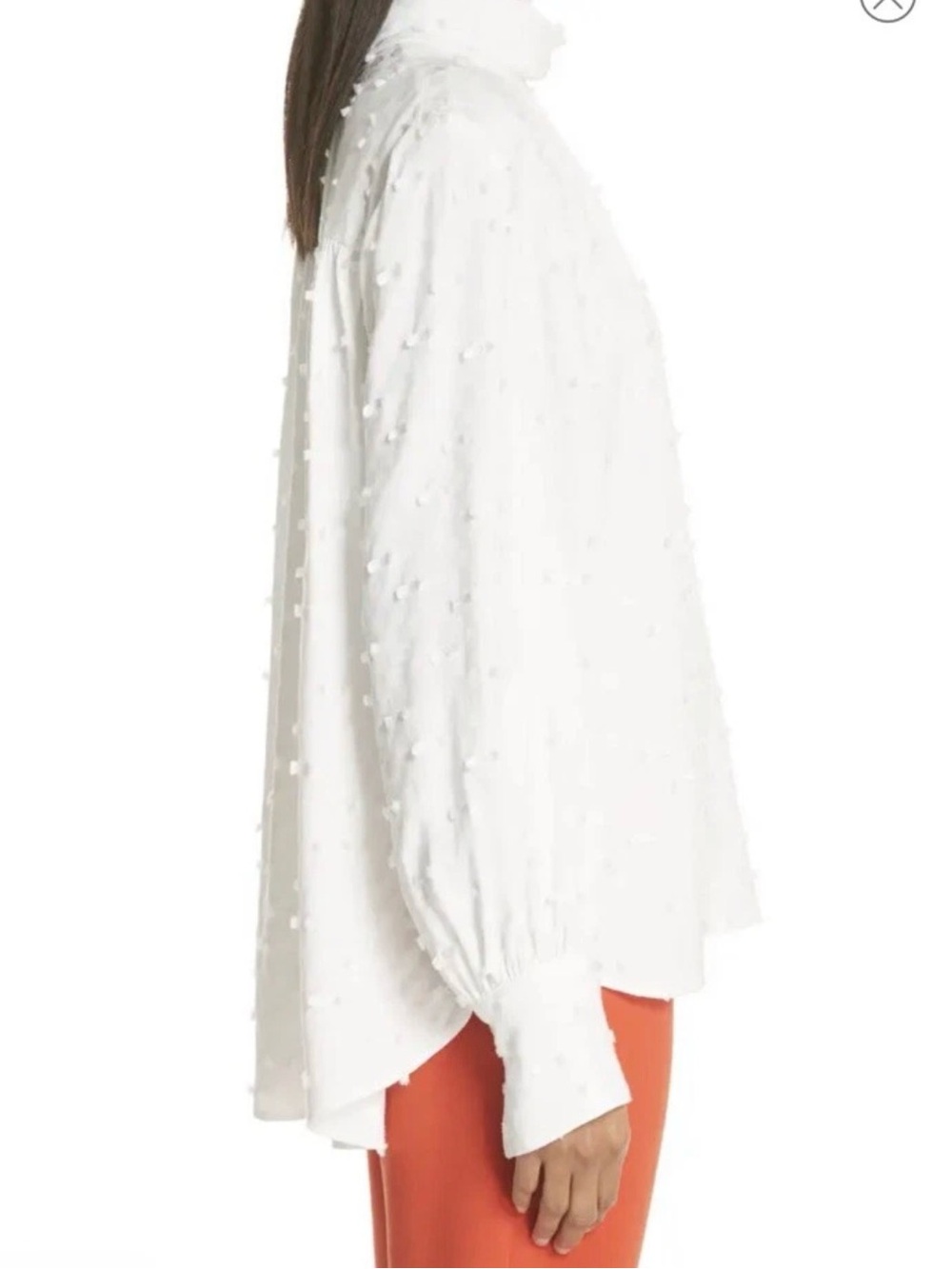 NWT Rachel Comey 2 Black Rite High Neck Fringe Crepe Textured Top Blouse Org$395 - Picture 7 of 9